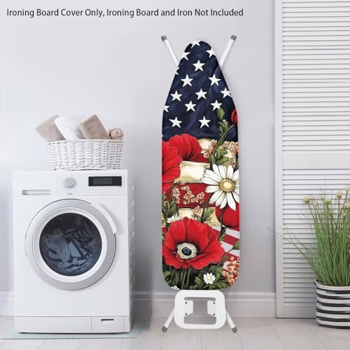 American Flag Poppy Iron Board Cover Stain Resistant Ironing Board Replacement - Image 3