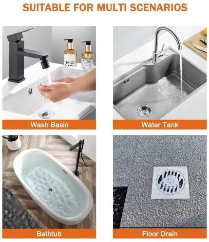 100 Pack Square Disposable Shower Drain Hair Catcher Stickers | Waterproof - Image 2