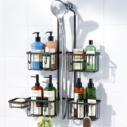 Luxspire Shower Caddy Hanging Overhead, Shower Organizer Hanging by Luxspire