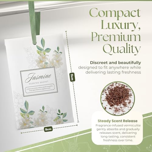 15 Pack Jasmine Sachets for Drawers and Closets, Scented Sachets for Drawers - Image 3