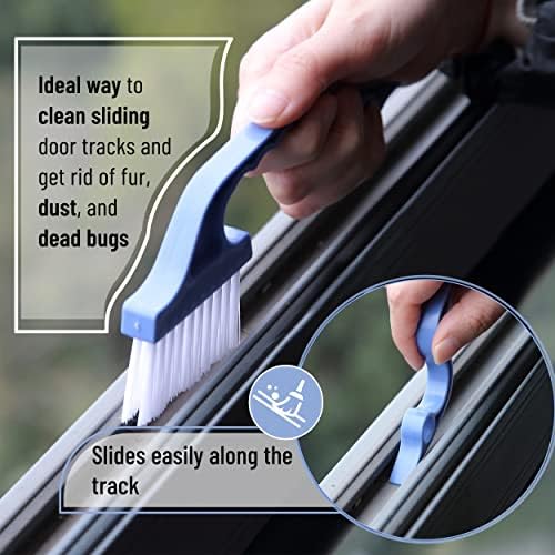 Slick- Window Track Cleaning Brush, 2 Pack, Built-in Scraper, Window Track - Image 4