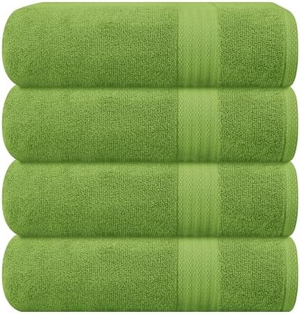 GLAMBURG Premium Cotton 4 Pack Bath Towel Set by GLAMBURG
