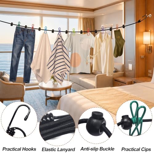 Magnetic Clothes Line for Cruise Ship Retractable Portable Clothesline for - Image 3