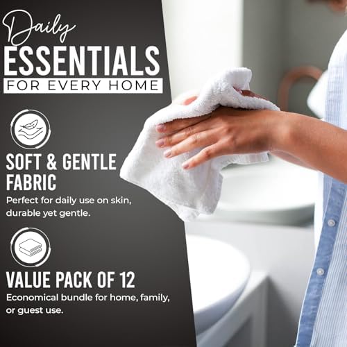 DAN RIVER 12 Pack Cotton Wash Cloths Set - Image 6