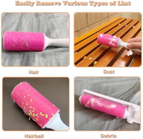 Washable Gel Lint Roller 3 Pack, Large & Mini Pet Hair Remover - Image 4