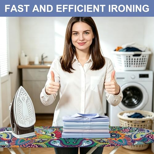 Boho Ironing Board Cover and Pad 15x54 Inch, 100% Cotton Surface Heavy Duty - Image 7