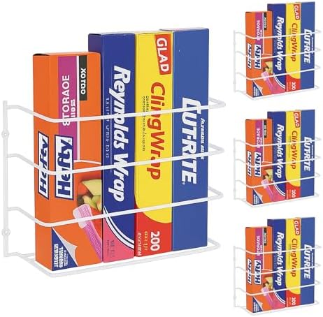 Evelots Kitchen Wrap & Food Bag Organizer Wall/Cabinet Mount by Evelots