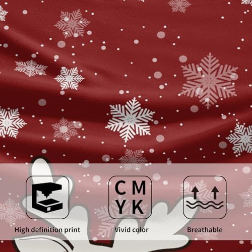 Winter Cute Deer Hand Towels Set of 2 Merry Christmas Red Black Red Buffalo - Image 3