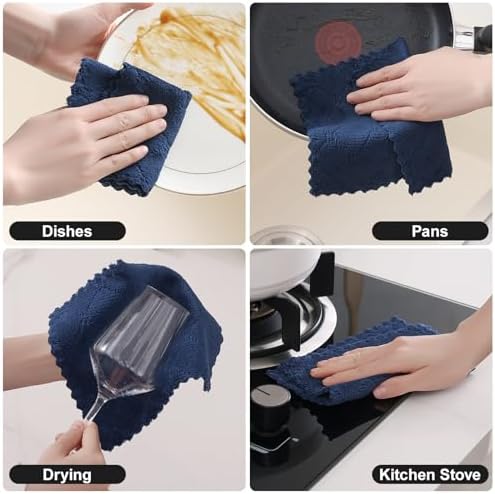Homaxy Super Soft 12 Pack Coral Velvet Dish Cloths - Image 5