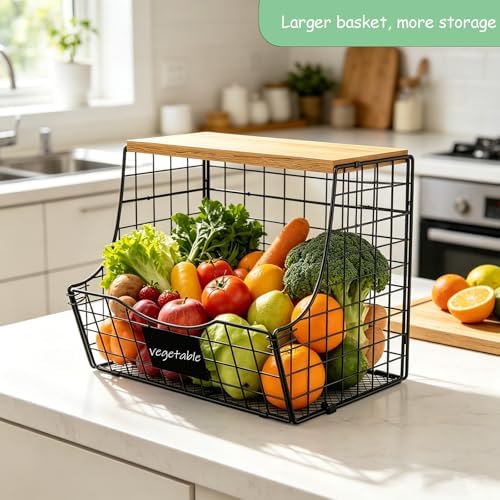 3 Pack wire Fruit Basket for Kitchen - Image 2