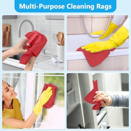 GLIMGLINT Microfiber Cleaning Cloth 100 Pack, Reusable Paper Towels 11 x 9 - Image 6