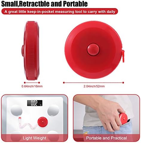 Tape Measures Retractable, Fabric Measuring Tape, 60 Inch Small Sewing Tape - Image 2