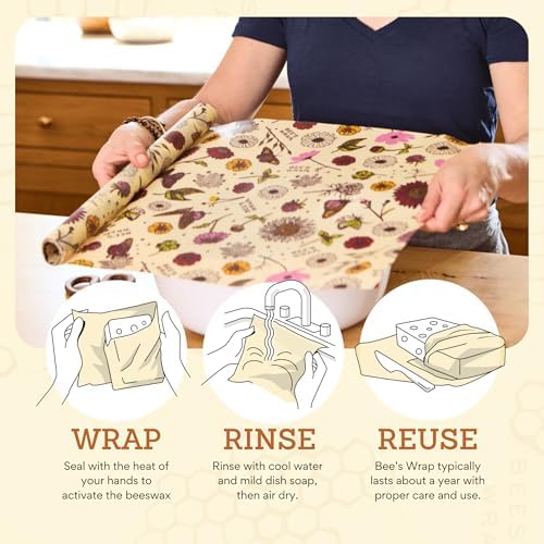 Bee's Wrap Beeswax Wrap Roll, 14 x 52 in - Image 6