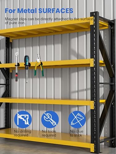 Universal Magnetic Clips, Magnetic Garage Tool Holder Magnets Flexible Clamps - Image 4