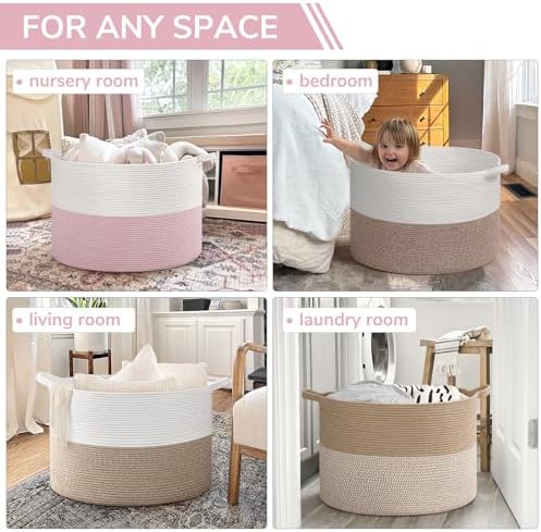 INDRESSME 115L Extra Large Pink Laundry Basket - Image 4