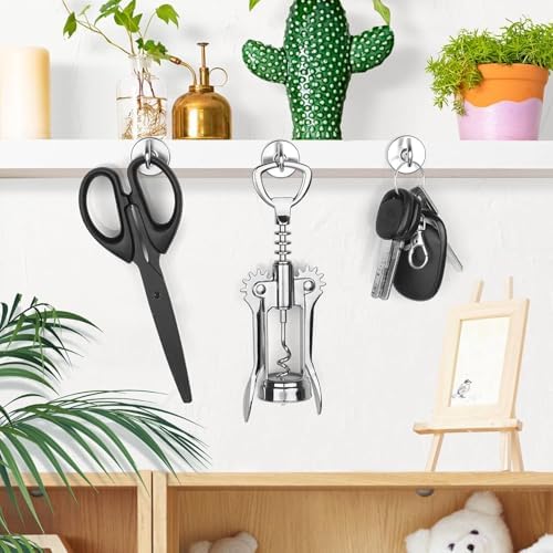 15 Pack Magnetic Hooks Large Opening, 60LBS Neodymium Magnet Hooks - Image 5