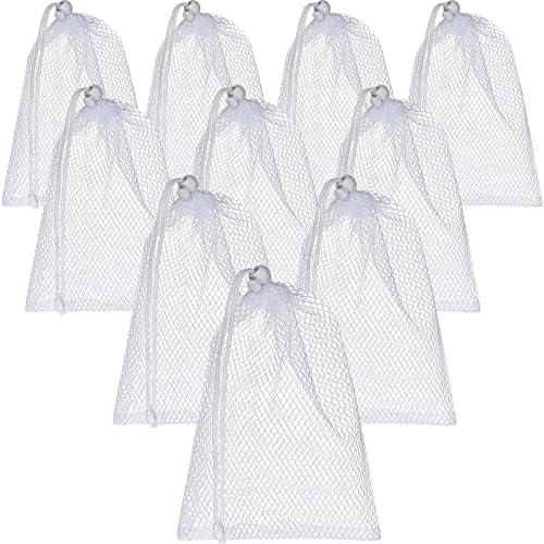 TecUnite 10 Pack Mesh Drawstring Bags by TecUnite