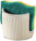 Ceramic Sponge Holder for Kitchen Sink, Scrub Sponge Dish Rack, Farmhouse by Seyatoo