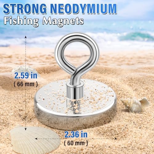 Fishing Magnets, 500 lbs 2.36 Inch Strong Magnets Heavy Duty - Image 6