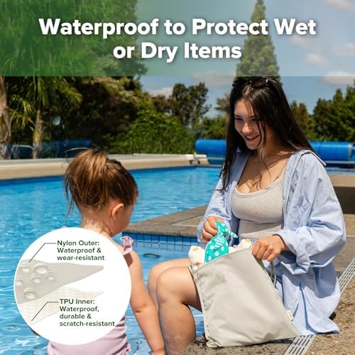 haakaa Wet Dry Bags for Baby, Water Resistant Wet Dry Bag - Image 2