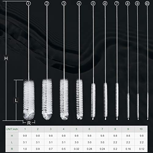 CiaraQ Bottle Cleaning Brushes, 9.8 Inch Nylon Tube Brush Set - Image 4
