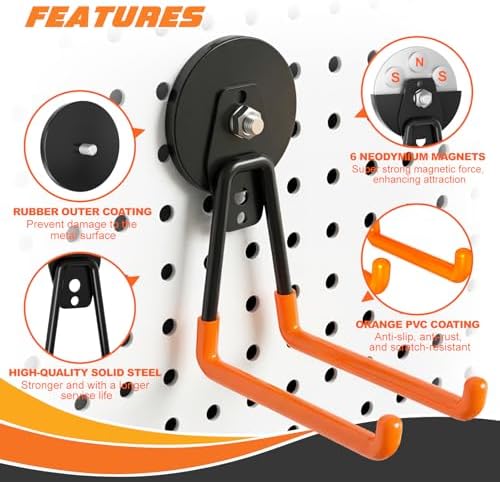 Heavy-Duty Storage Magnetic Hooks，No Need - Image 4