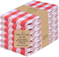 Urban Villa Kitchen Towels Cotton Dish Towels 20”x30” Red by CottonTrends