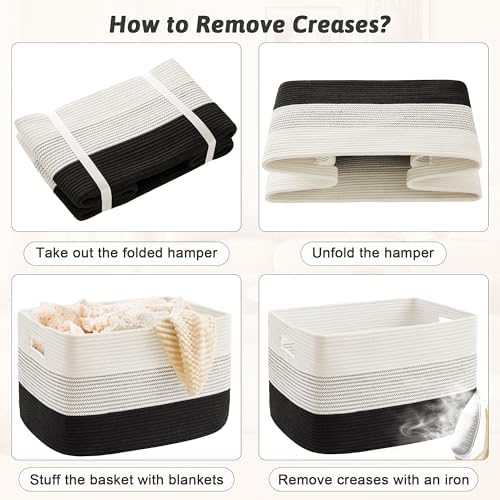 Artfeel Blanket Basket, Rectangle Woven Baskets - Image 7