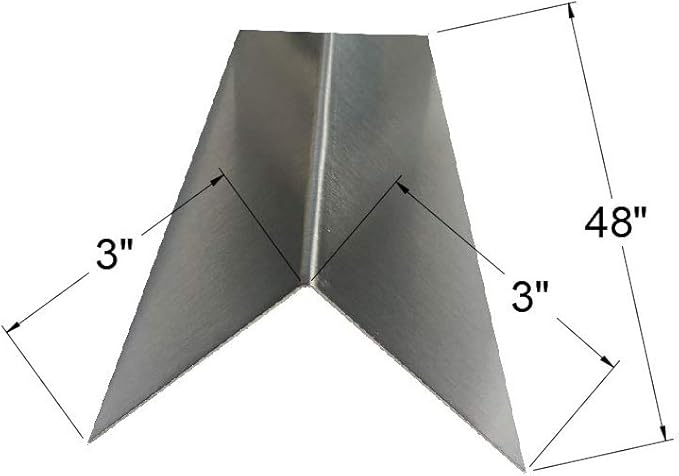 Brushed 304 Stainless Steel Corner Guards, 48" Wall Protectors, 20ga & 16ga, Available in 1/2" to 4", Multi-Pack Options (1, 2, 5, or 10) (1, 3 x 3, 20ga, No Hug Edges)