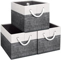 Fab totes Storage Bins 3-Pack, Foldable Storage Baskets by Fabtotes