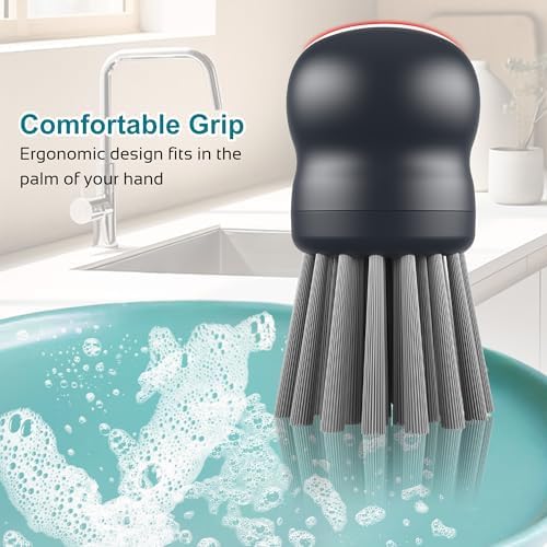 Mini Dish Brush for Cleaning Chicken Shredder, Long Bristles - Image 4