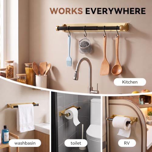 Paper Towel Holder Under Cabinet, Aluminum Alloy Wall Mount Paper Towel Holder - Image 3