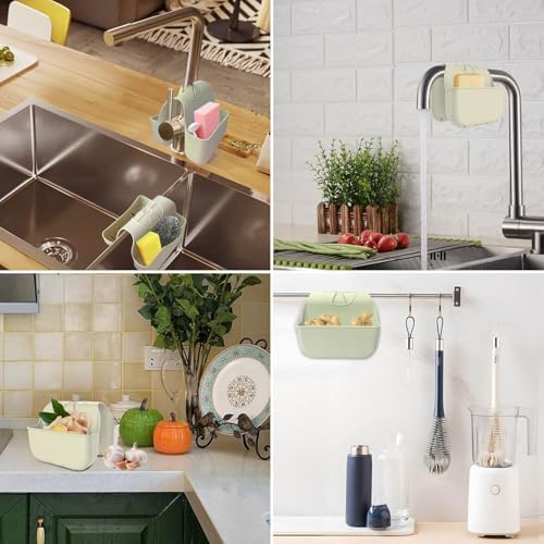 Sponge Holder for Kitchen Sink, Silicone Sink Saddle Caddy Organizer Rack - Image 6