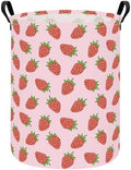 Round Strawberry Laundry Hamper, Storage Basket by ONOEV
