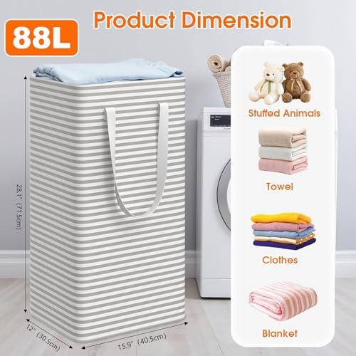 3-Pack Laundry Basket, Collapsible Laundry Hampers - Image 2