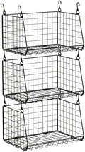 3-Pack Hanging Laundry Room Organizaton：Foldable Laundry Basket Wire Basket by Sonyabecca