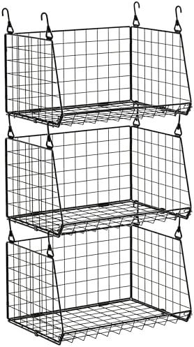 3-Pack Hanging Laundry Room Organizaton：Foldable Laundry Basket Wire Basket by Sonyabecca