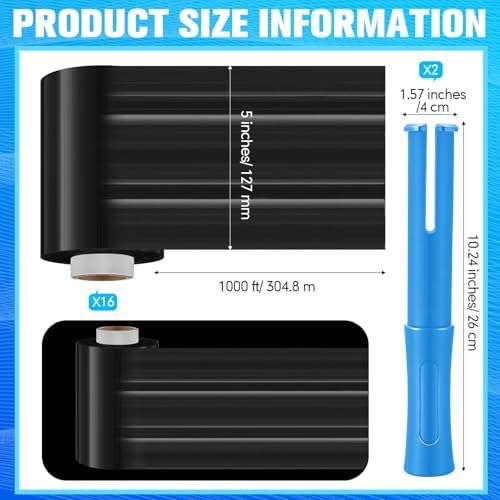 Jutom 16 Pcs Mini Stretch Film Industrial Shrink Wrap Roll Plastic Film - Image 2