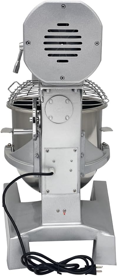 30QT Commercial Dough Kneading Mixer 3-Speed Adjustable Heavy Duty Stand Mixer 110V 1.25KW Electric Dough Kneading Machine with 3 Types of Mixing Tools and Stop-on-Open Lid