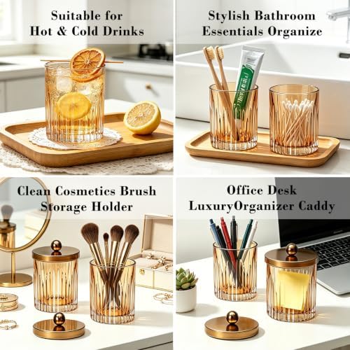 Flrolove 10oz 4 Pack Amber Glass Apothecary Jars - Image 6
