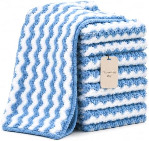 10 Pack Mircofiber Dish Cloths, Upgrade Kitchen Dish Rags, Reusable Cleaning by Neoweming-Lessismore