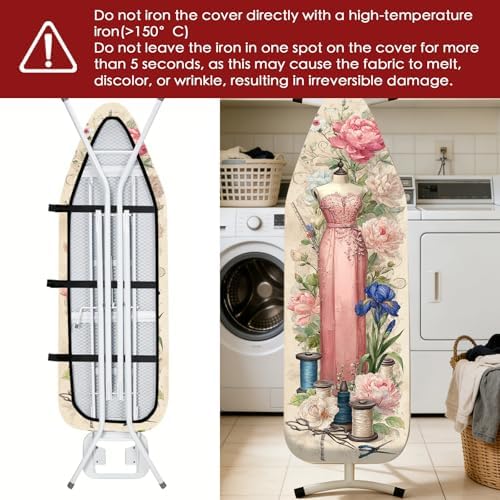 Nuxovilar Floral Gown Cotton Ironing Board Cover 15x54 Fabric - Image 6