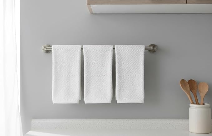 White Kitchen Hand Dish Towels, 100% Cotton - Image 5