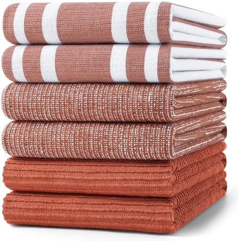 Homaxy Cotton 380 GSM Premium Kitchen Towels, 6 Pack by Homaxy