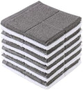 Glynniss Dish Rags for Washing Dishes, 100% Cotton Grey Kitchen WashCloths by Glynniss