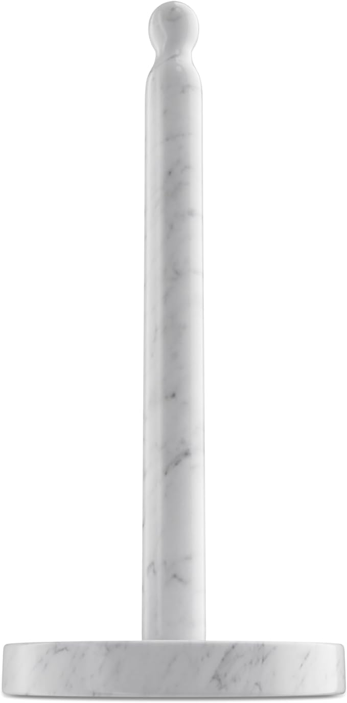 Koville Carrara Marble Paper Towel Holder Countertop, by Koville