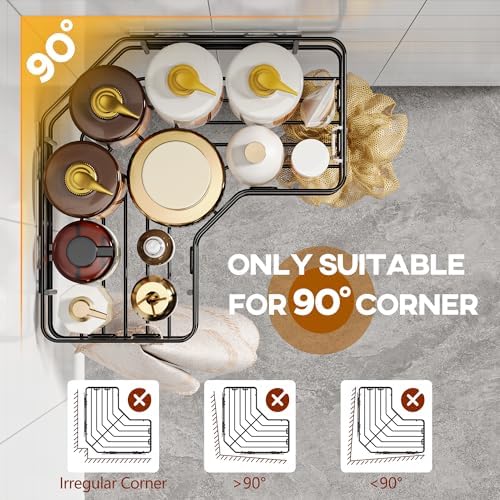 MAXIFFE 3 Pack Corner Shower Caddy - Image 2