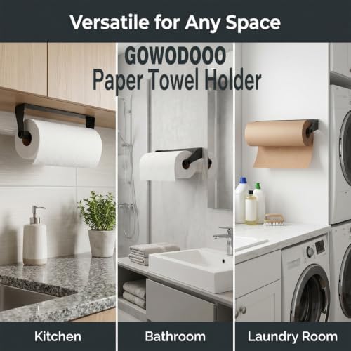 Under Cabinet Paper Towel Holder, Wall Mounted | Kitchen Towel Holder, SUS304 - Image 4