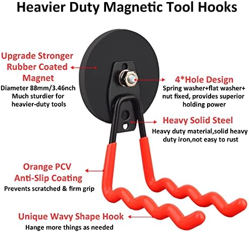 ULIBERMAGNET Heavy Duty Large Magnet Hooks, Strong Magnetic Wave Hook - Image 2