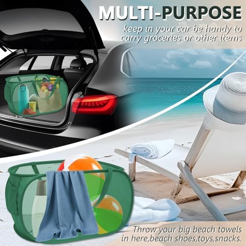 Collapsible Laundry Hamper Basket, Pop Up Mesh Foldable Bag - Image 5